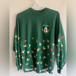 Spirit Jersey Green Mickey 2024 “Merry Christmas” Green Sweatshirt Adult XS